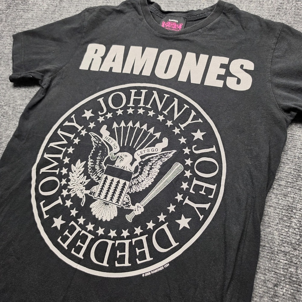 Ramones 1234 Presidential Seal Logo T-Shirt Adult M Black Hey Ho Lets Go 2008